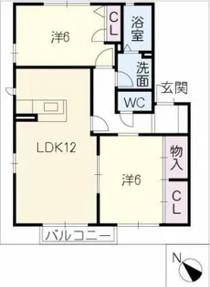 シェソワ一色 弐番館【2階】の間取り