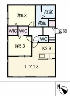 ラシーネT【1階】の間取り