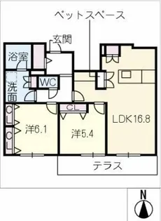 MAISON VEIL VILLA【1階】の間取り