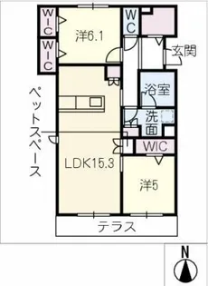 MAISON VEIL VILLA【1階】の間取り