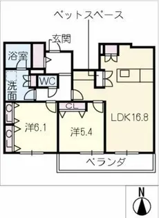 MAISON VEIL VILLA【2階】の間取り