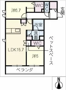MAISON VEIL VILLA【2階】の間取り