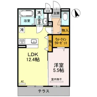 ソッレヴァンテ【1階】の間取り
