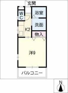 ハイツ山本【1階】の間取り