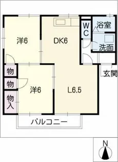 ヴィラアミティエB棟【2階】の間取り