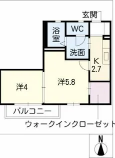 プランタン亀崎【1階】の間取り