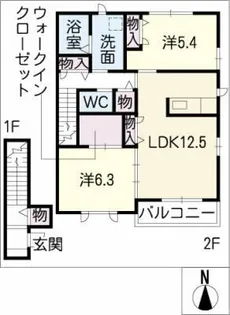 グリーンヒルズ【2階】の間取り