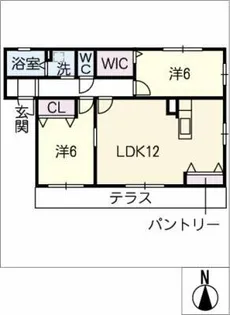 ウイングヒルズ壱番館【2階】の間取り