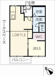 タウニィ神ノ輪C・D【1階】の間取り