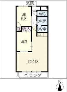 サンハイツ池場【3階】の間取り