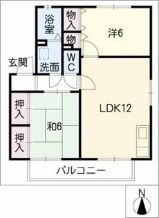 グレース ヨコイD棟【2階】の間取り