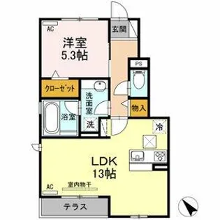パーシモン【1階】の間取り