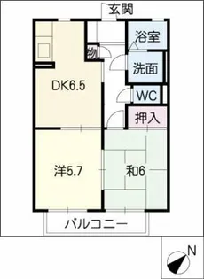 カサグランデⅡ【1階】の間取り