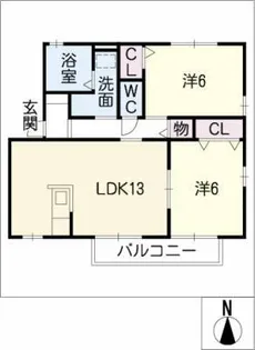 コリーヌ A棟【1階】の間取り