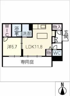 プレシャスレジデンス丸の内【1階】の間取り