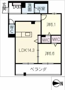 プレシャスレジデンス丸の内【4階】の間取り