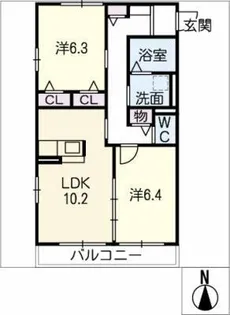 Heim Ray A棟【2階】の間取り