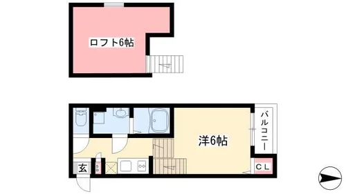 アルテミス新栄【102号室】の間取り