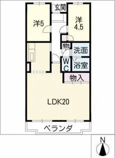 クレール桜田【4階】の間取り