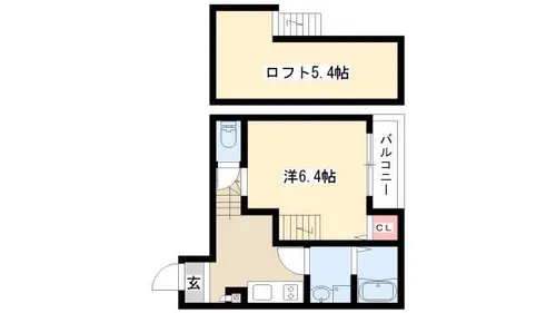 Cathbharr 車道【205号室】の間取り