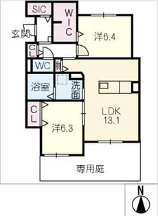 CRESTIA【1階】の間取り