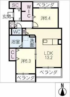 CRESTIA【3階】の間取り