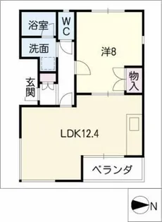 クララ黒川マンション【2階】の間取り