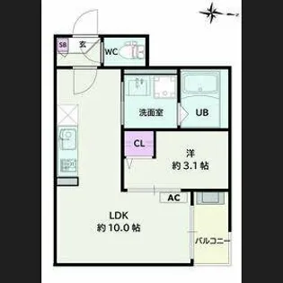 Jack hommachiⅣ【2階】の間取り