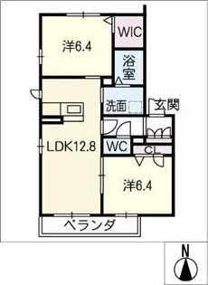 アイリス徳重【2階】の間取り