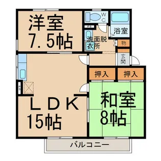 エステートプラムC棟【2階】の間取り