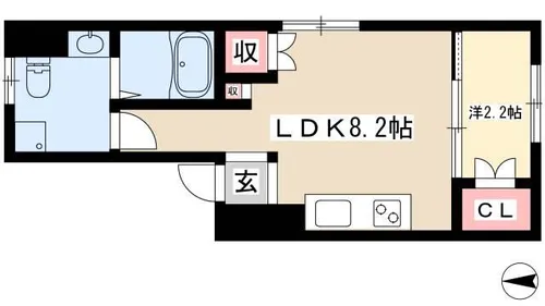 shamrock【302号室】の間取り