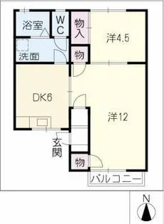 サンハイツはるだんの【1階】の間取り