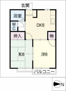 ラフォーレ木曽川【2階】の間取り