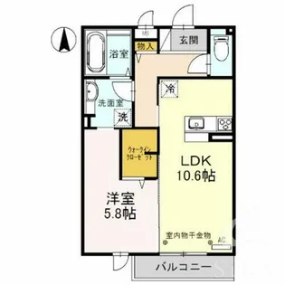 セントラルコート高井田【3階】の間取り