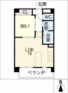 ファイブスター高田【4階】の間取り