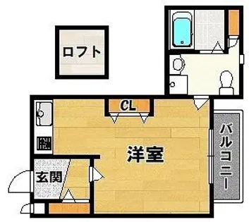 プロヴァンス西山【201号室】の間取り
