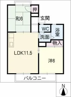 キャスティールエル【1階】の間取り