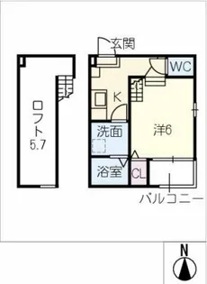 アクアマリン志賀本通【1階】の間取り