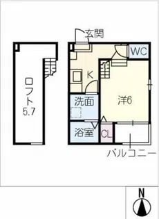 アクアマリン志賀本通【1階】の間取り