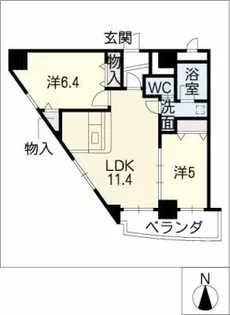 アルファパル阿由知通【8階】の間取り