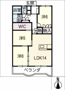 H・S TOWN【6階】の間取り