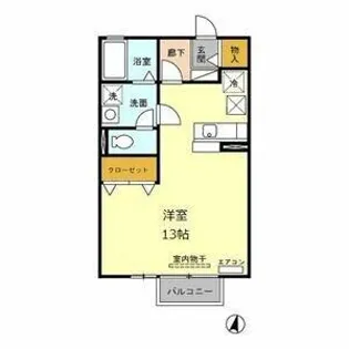リビングタウン乙田G【1階】の間取り