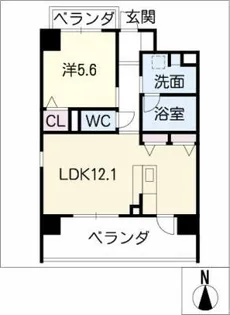 メイプルメゾン グレイス・コート【4階】の間取り