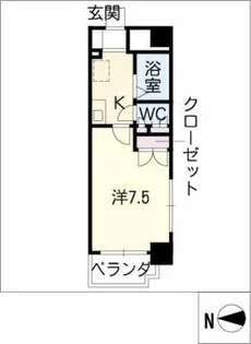クレセント葵【7階】の間取り