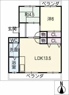 ハイツルミナス【3階】の間取り