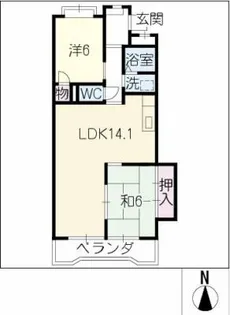 レジデンス山腰【2階】の間取り