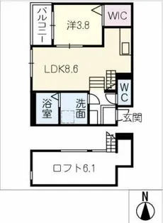 アクアマリン志賀本通【2階】の間取り
