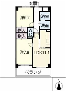 サンハイツM【3階】の間取り