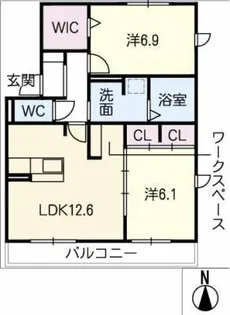 ヴェルディール【2階】の間取り