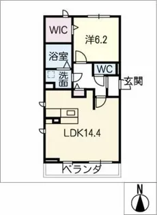 ウエスト ガーデン【2階】の間取り